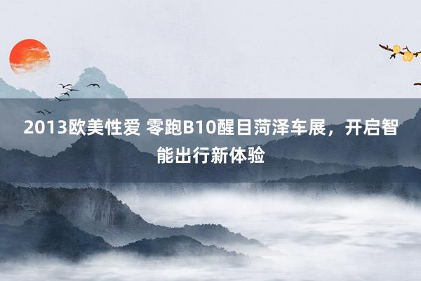 2013欧美性爱 零跑B10醒目菏泽车展，开启智能出行新体验