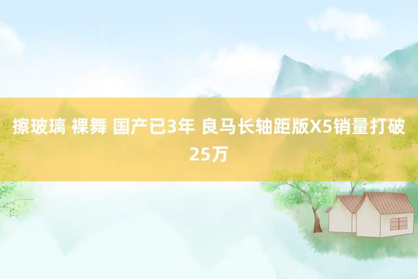 擦玻璃 裸舞 国产已3年 良马长轴距版X5销量打破25万