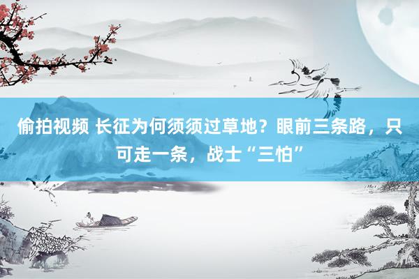 偷拍视频 长征为何须须过草地？眼前三条路，只可走一条，战士“三怕”