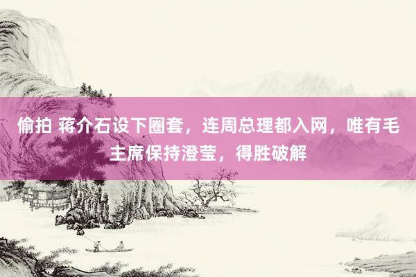 偷拍 蒋介石设下圈套，连周总理都入网，唯有毛主席保持澄莹，得胜破解